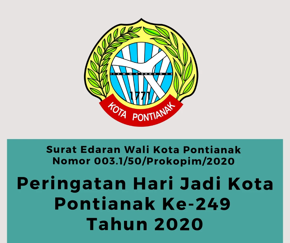 Baliho dan Logo Peringatan Hari Jadi Ke-249 Kota Pontianak Tahun 2020